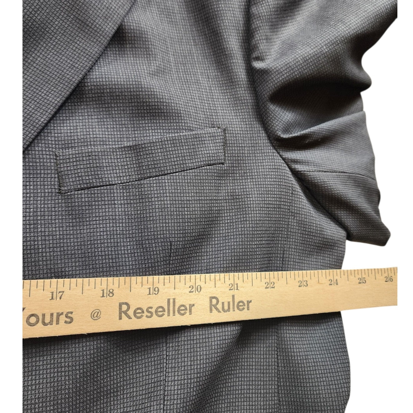 Cedrics Le Baron Blazer 48L Wool Double Breasted Gray Sport Coat Jacket Vintage