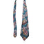 Oscar de la Renta Mens Tie Vintage Floral Print Teal Pink Neckwear Necktie