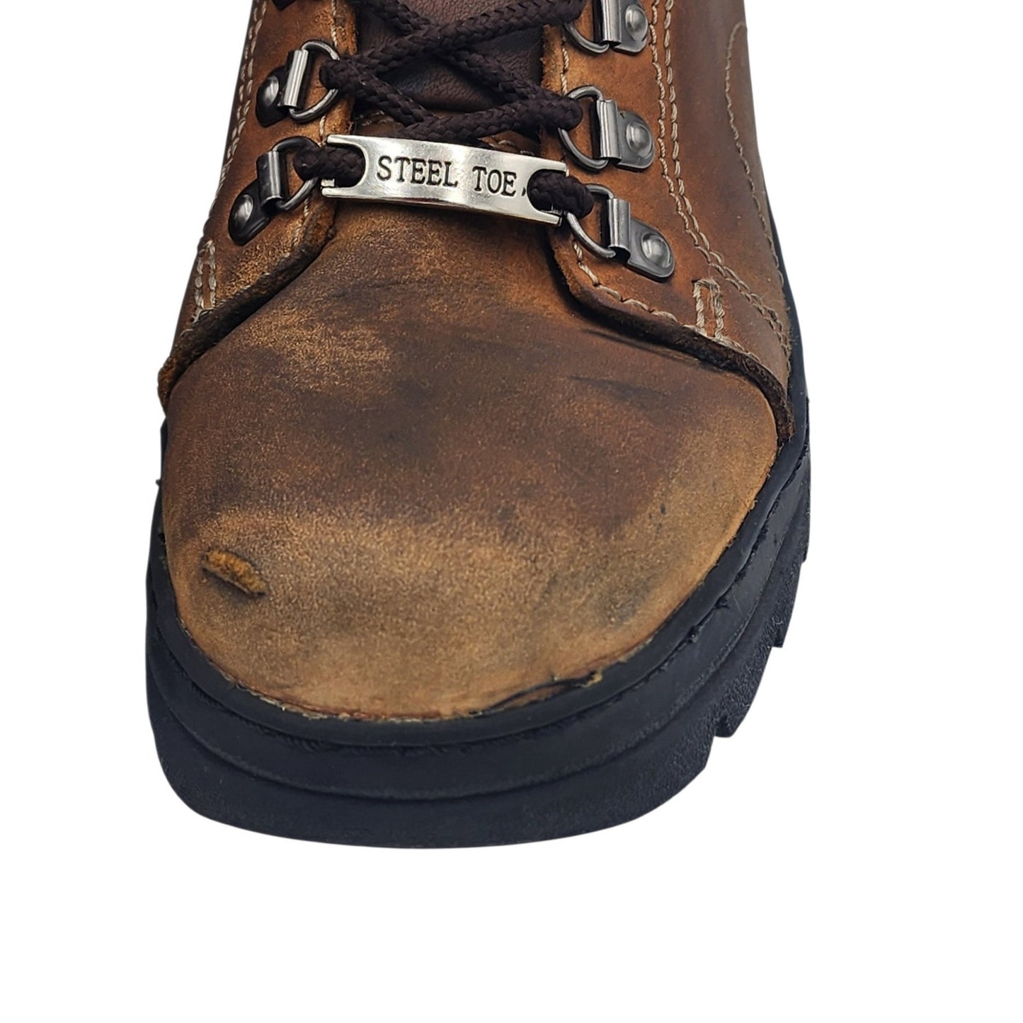 AdTec Steel Toe Work Boots Womens 9 Leather ASTM F2413 Lug Hiking Safety 2977