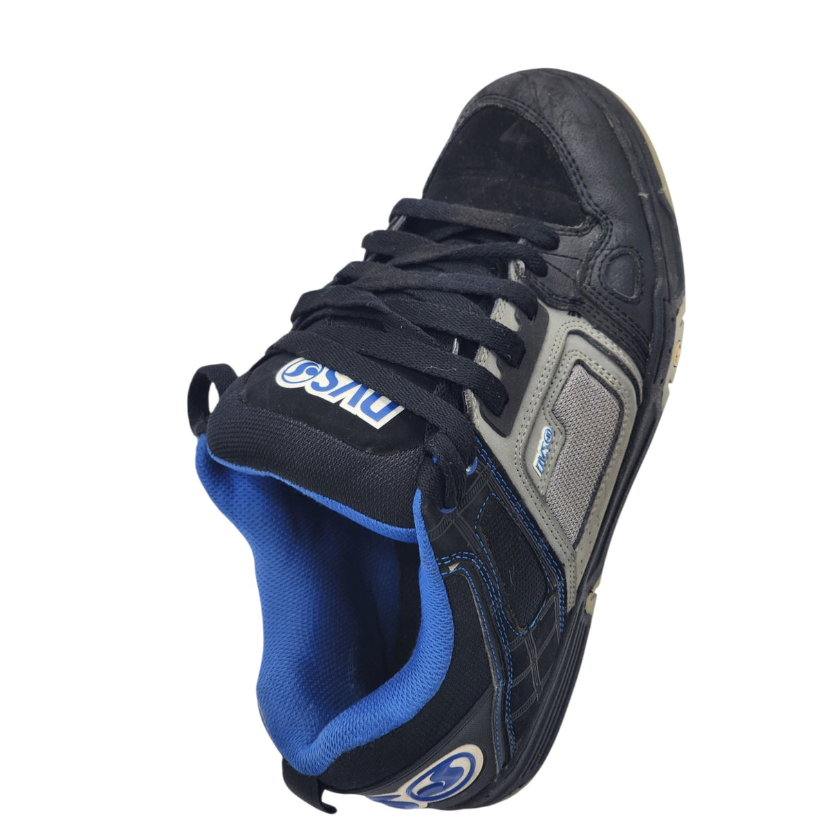 DVS Comanche Mens 10 Black Gray Blue Skate Shoes Y2K Chunky Streetwear DVF000029