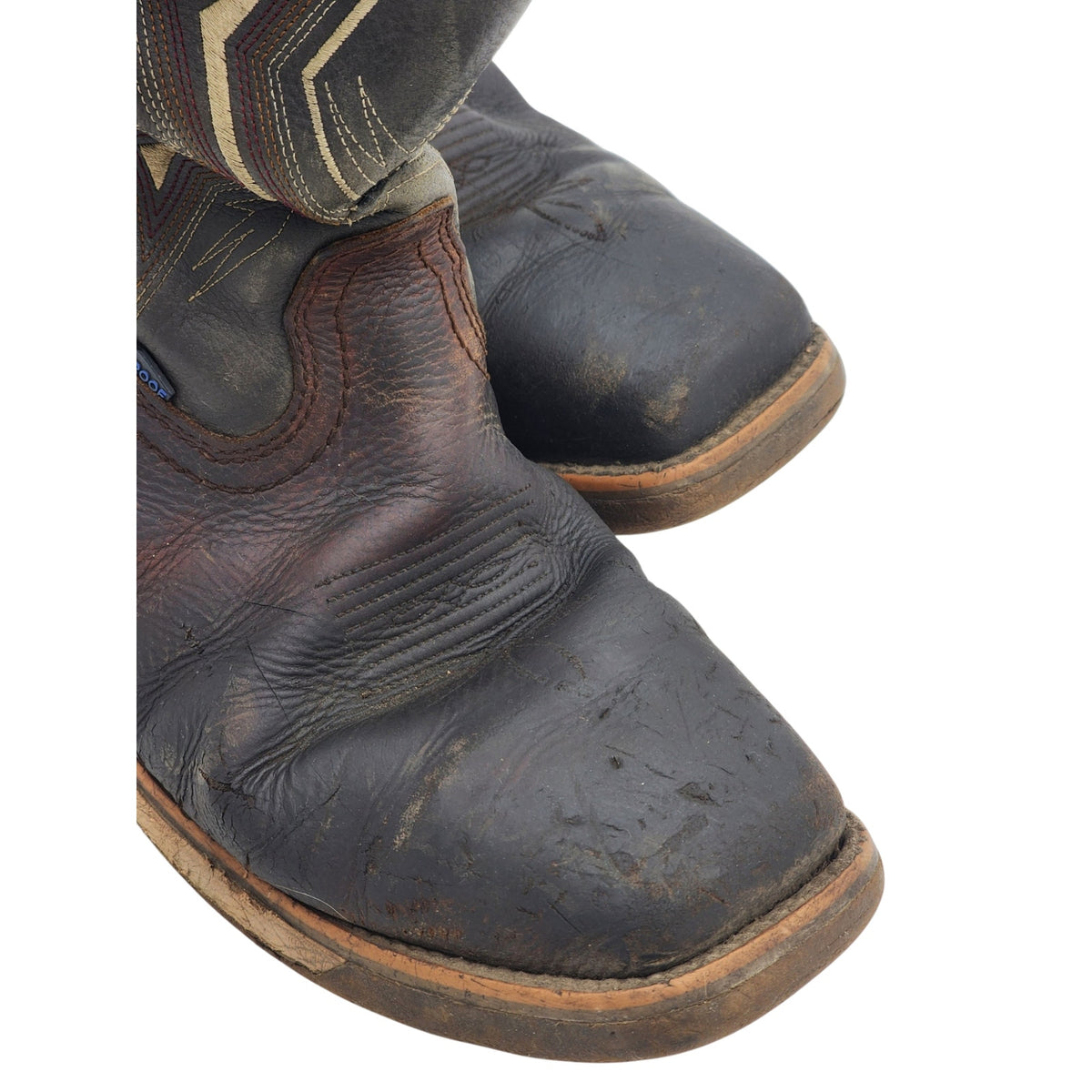 Tony Lama Boots Men 9D Waterproof Toe Leather Western Cowboy Safety Ranch TW3402