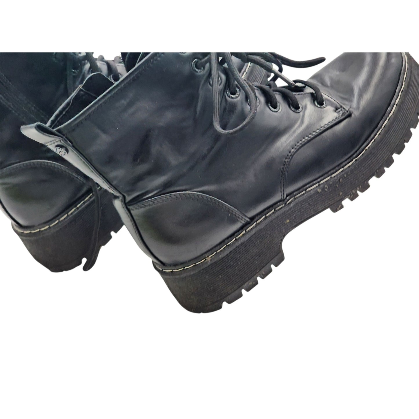 Madden NYC Boots Womens 10 Combat Platform Chunky Zipper Lug Sole Goth Grunge