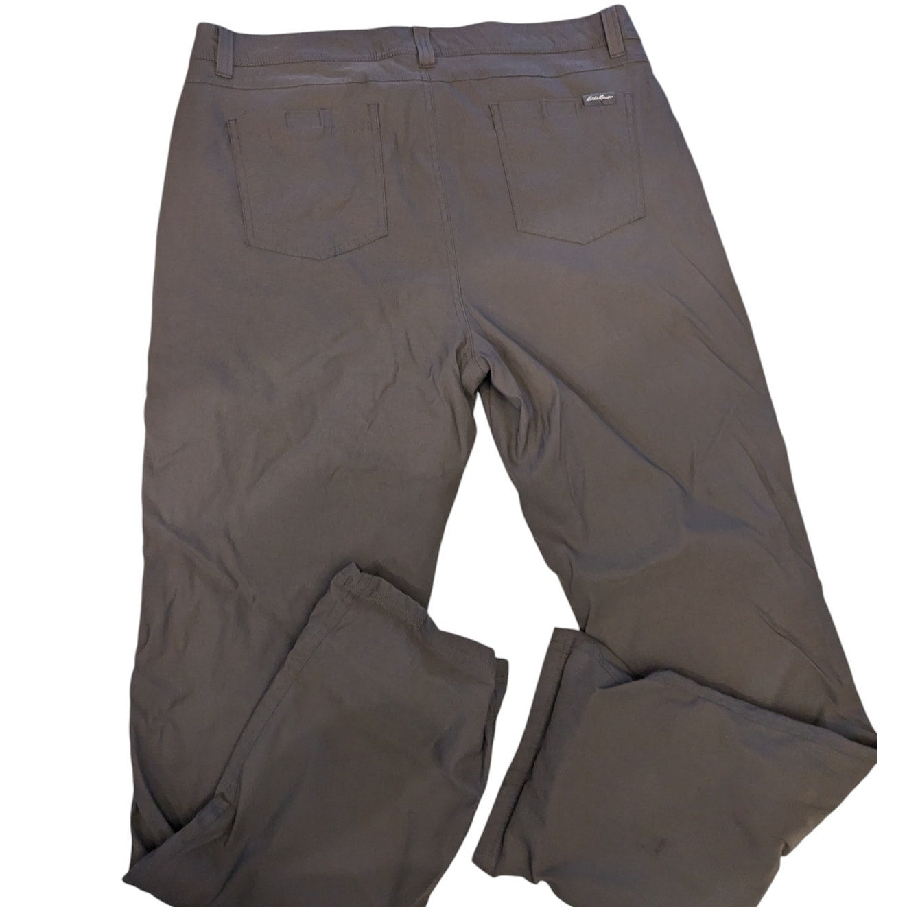 Eddie Bauer Pants Mens 38x34 Gray Lined Nylon Warm Outdoor Hiking Fleece Lining