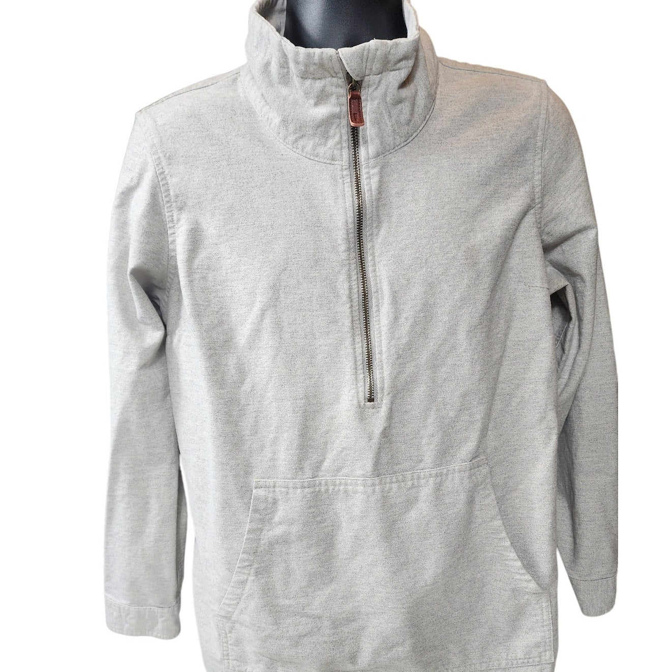 LL Bean Pullover Mens Medium Sweatshirt Quarter Zip Outdoor Casual Hiking Rugged