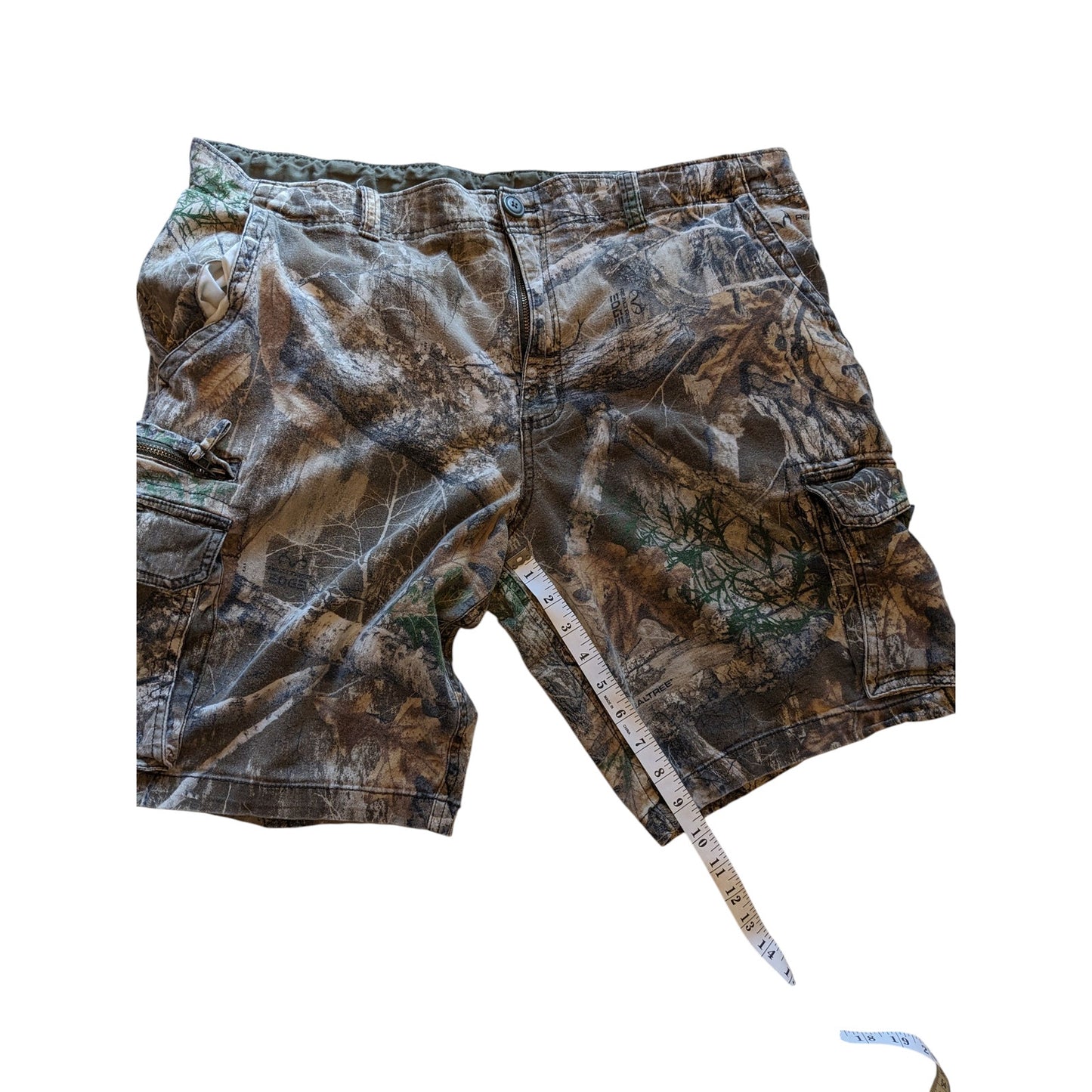 George Camo Cargo Shorts Men 42 Realtree Utility Pocket Hiking Waistband Stretch