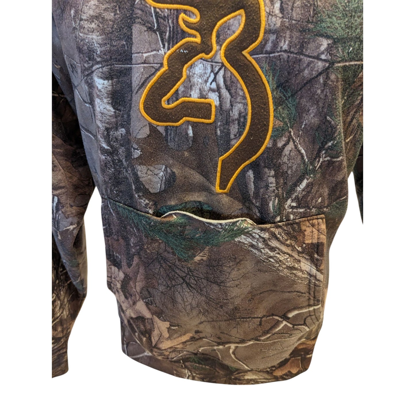 Browning Camo Hoodie Mens Large Pullover Hunting Sweatshirt Realtree Pattern