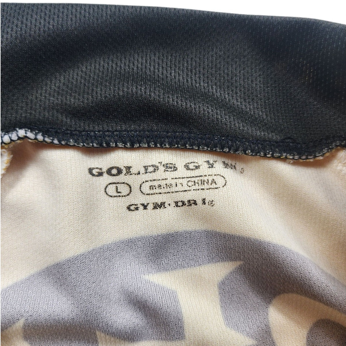 Golds Gym Cycling Jersey Mens Large Half Zip Short Sleeve Fitness Bodybuilding
