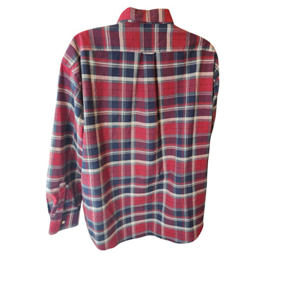 Towncraft Plaid Shirt Mens XXL Button Down Wrinkle Free Long Sleeve Front Pocket