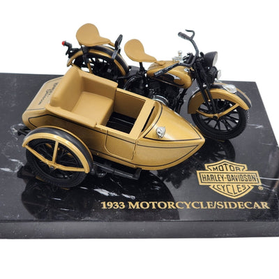 Harley Davidson 1933 Motorcycle Sidecar Bank Marble 1/12 Ultra COA 99205-94v Box