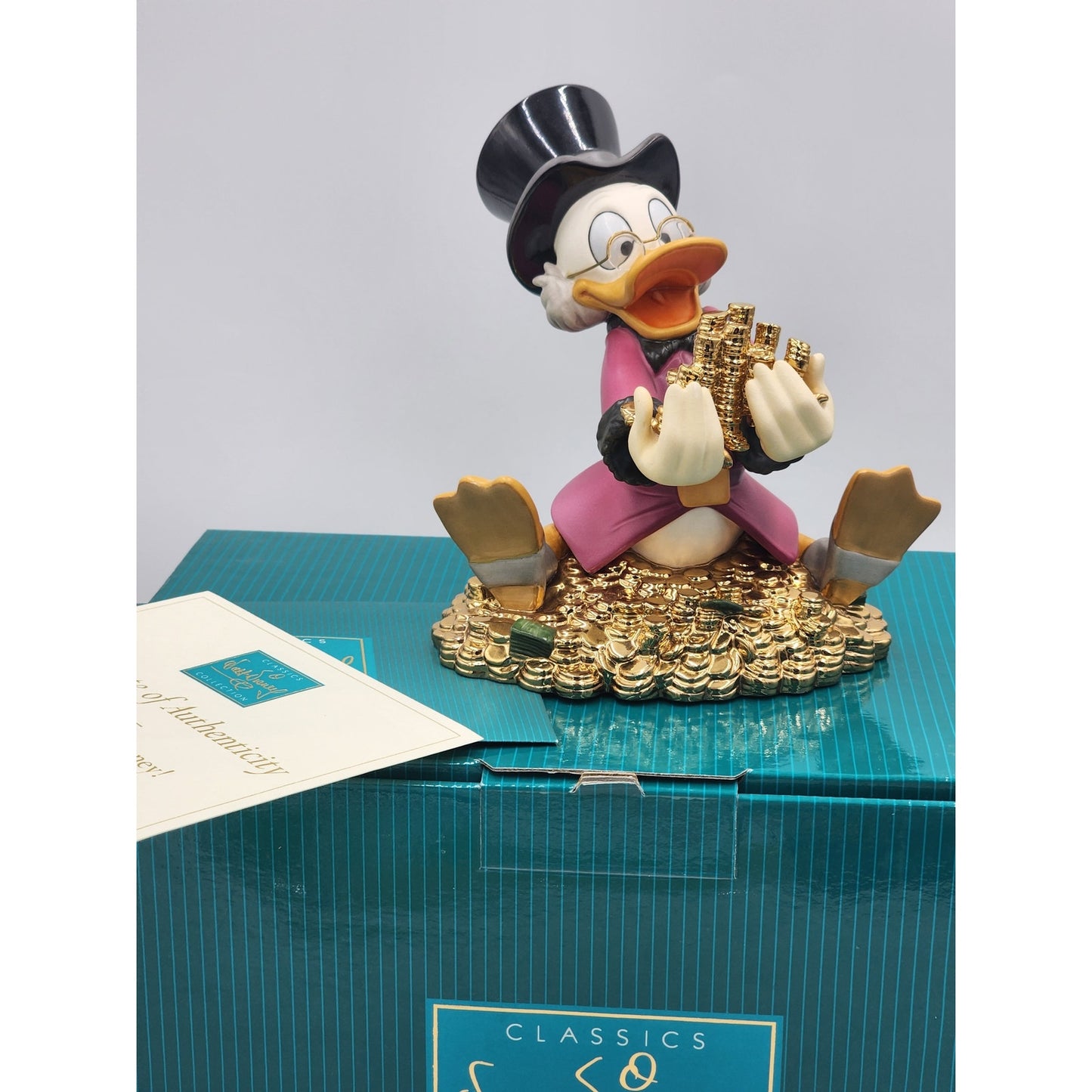 WDCC Scrooge McDuck Figurine Money! Money! Money! Disney Vintage Retired Box COA