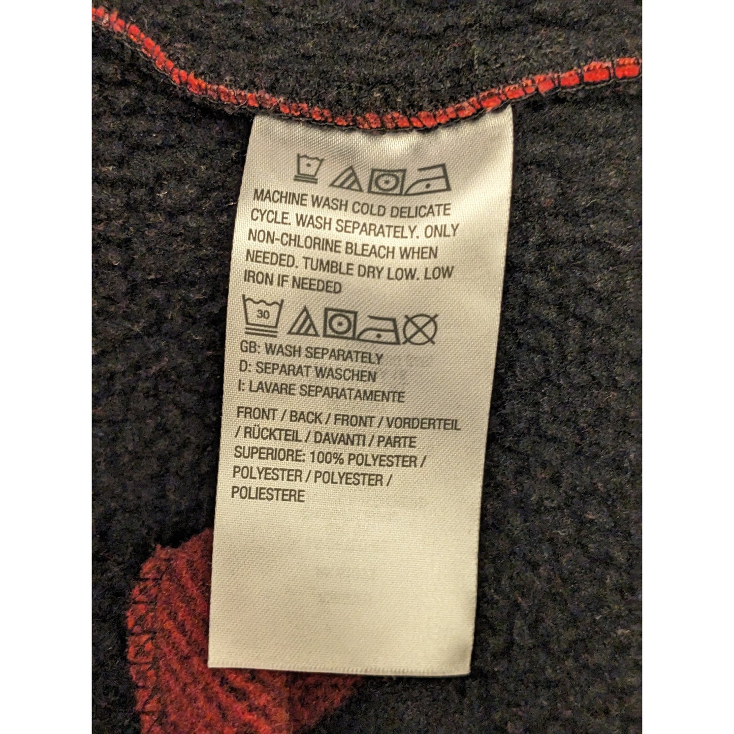 Denim & Co Sherpa Lined Buffalo Plaid Fleece Jacket Women 4X Red Black Button Up