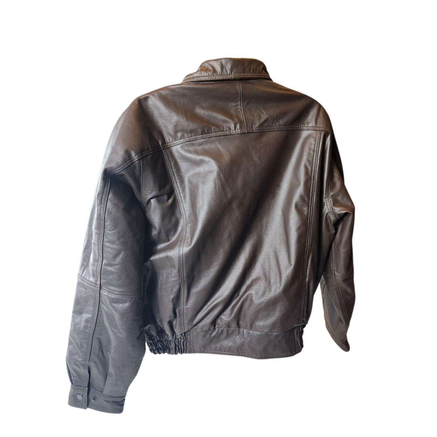 Burks Bay Leather Jacket Mens 2XL NRA Life Member Patch Logo \Bomber Vintage Y2K