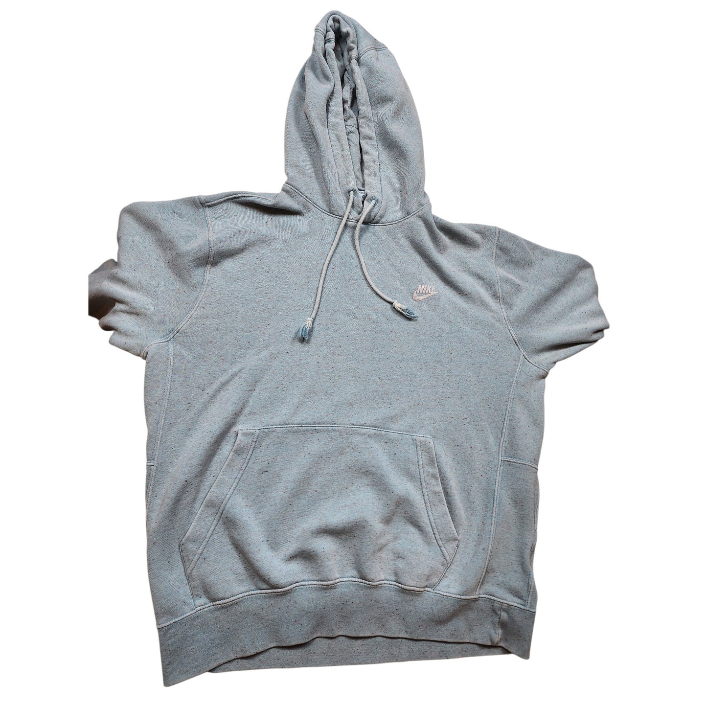 Nike Speckled Blue Hoodie Mens Large Pullover Fleece Sweatshirt Y2K DQ4663-416