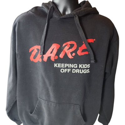 Vintage D.A.R.E. Hoodie Men XL Sweatshirt Graphic 90s Keeping Kids Off Drugs Y2K