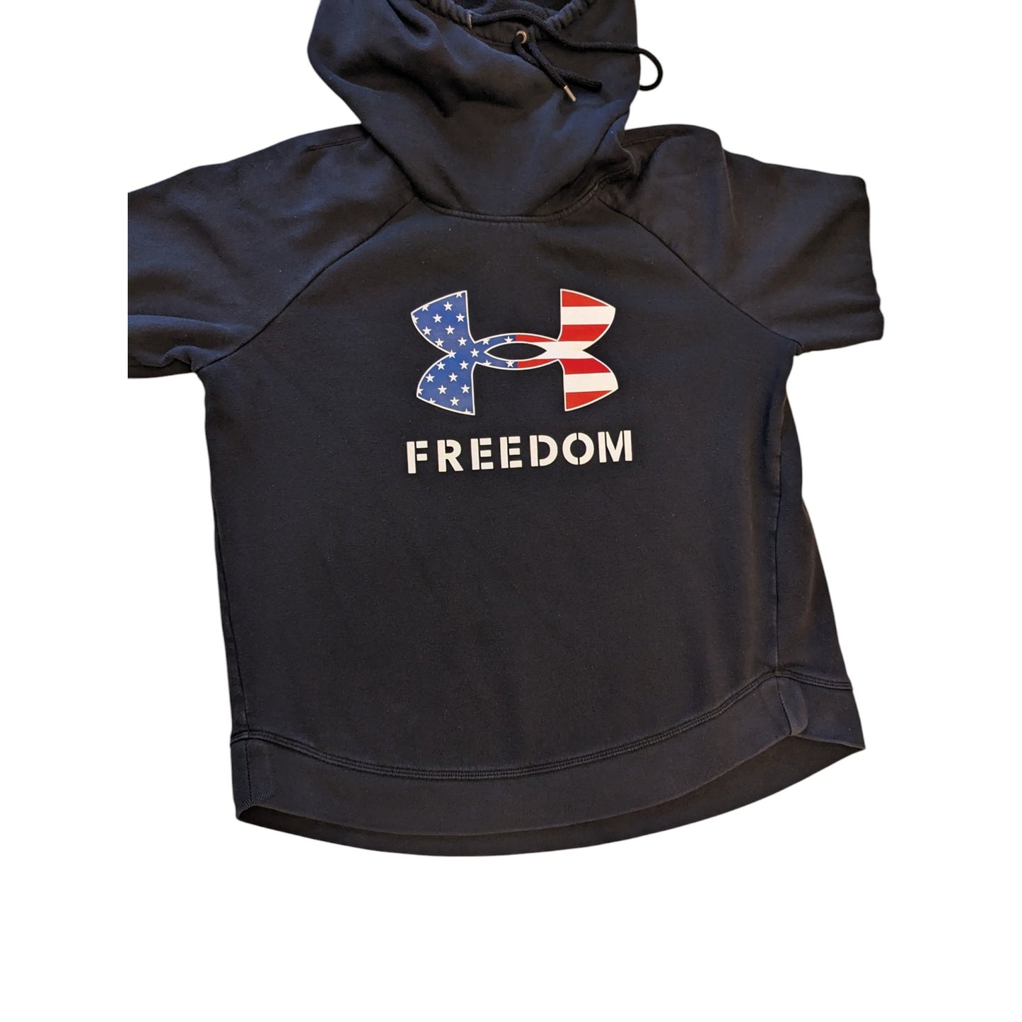 Under Armour Freedom Rival Hoodie Womens Large American Flag Patriotic USA