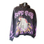 Hazard Hoodie Men Medium Graphic Flame Skeleton Goth Streetwear Sweatshirt