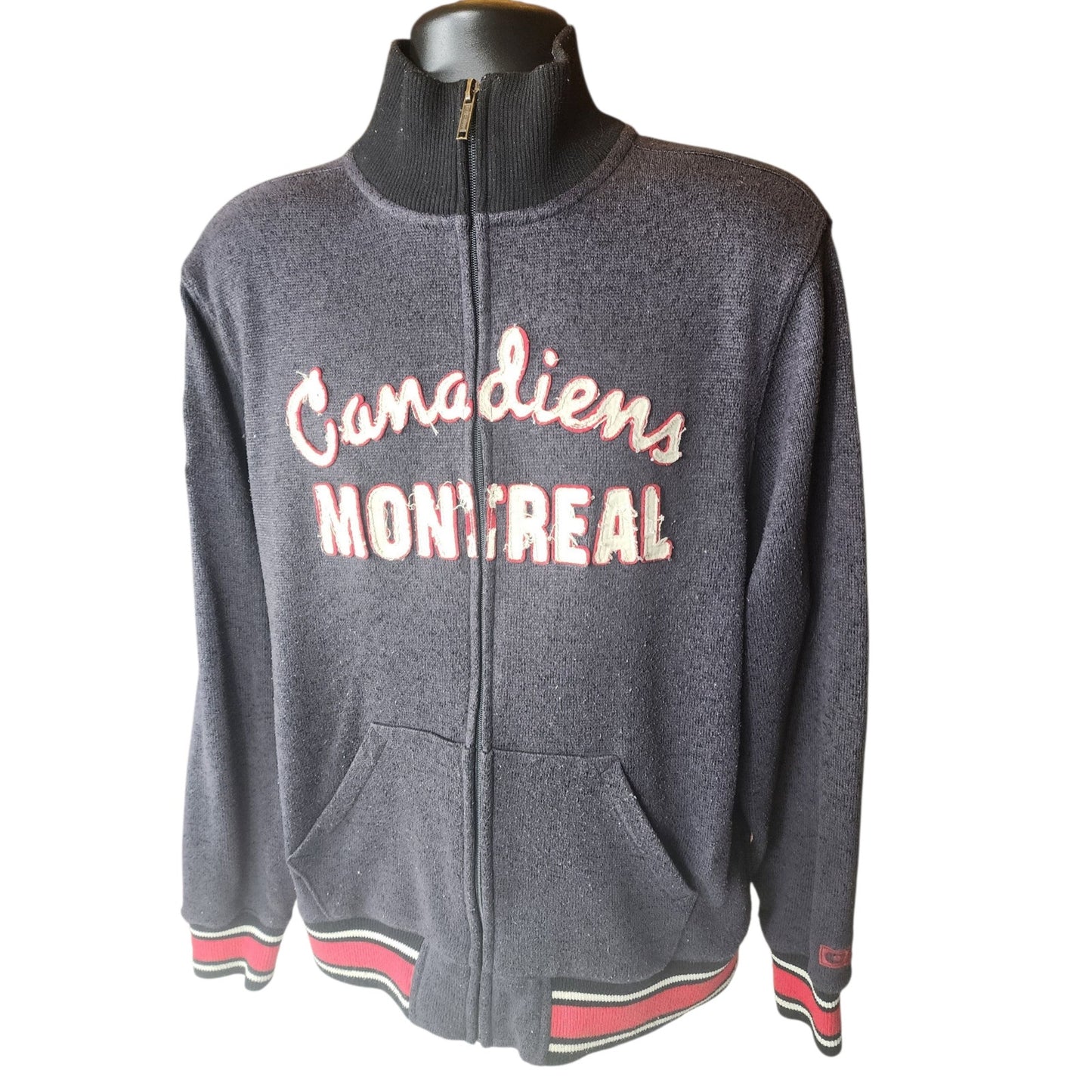 CCM Montreal Canadiens NHL Full Zip Jacket Mens Medium Vintage Pro OK’d Hockey