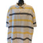 Karl Kani Gold Polo Shirt Mens 4X Golf White Yellow Black Stripes Short Sleeve