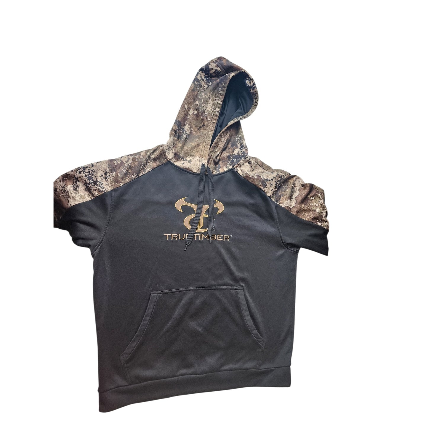 True Timber Hoodie Mens Large Camo Drawstring Hunting Hiking Woodland Gorpcore