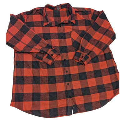 Eddie Bauer Women’s 3X Flannel Shirt Plaid Button Up Buffalo Check