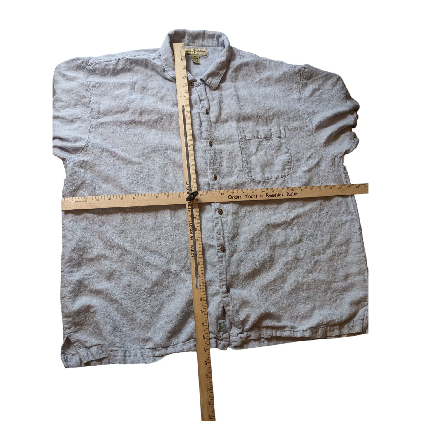 Tommy Bahama Mens XXL Linen Cotton Short Sleeve Button Front Shirt Light Casual