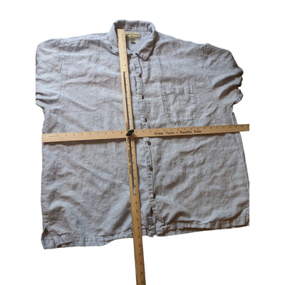 Tommy Bahama Mens XXL Linen Cotton Short Sleeve Button Front Shirt Light Casual