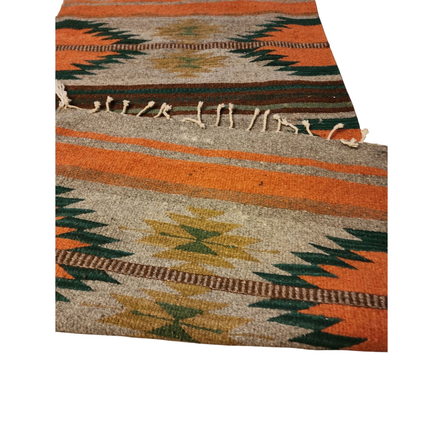 Native American Navajo Wool Rug Handwoven Wall Hang Kachina Southwestern 61x28