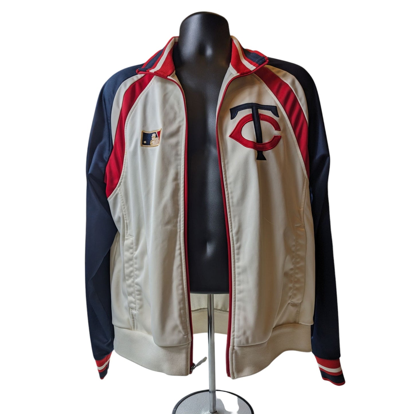 Cooperstown Collection Track Jacket Men Medium Minnesota Twins Zip Retro Vintage
