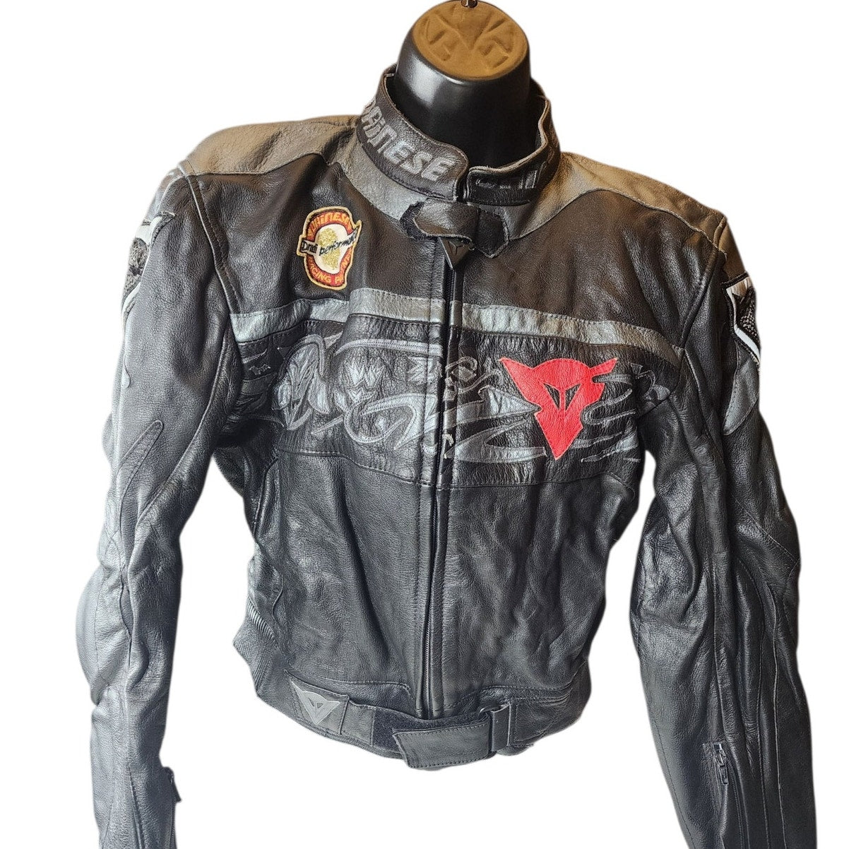 Dainese Jacket Small 46 Leather Motorcycle Drudi Racing Armor Italy MotoGP Devil