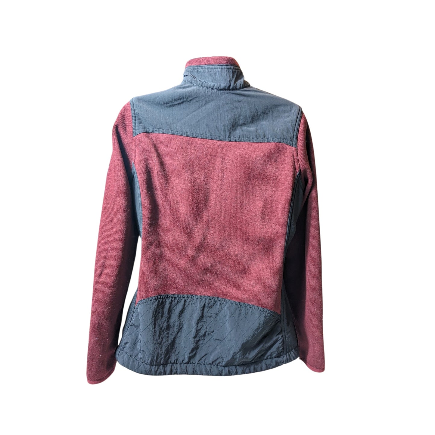 Eddie Bauer Sport Jacket Womens PM Medium Petite Burgundy Zip Hiking Gorpcore