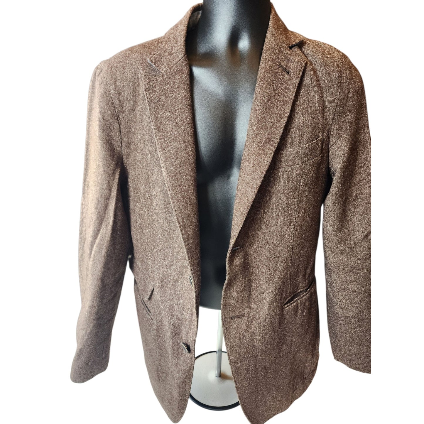 Scott James Blazer Mens Small 38 Wool Two Button Jacket Sport Coat Classic Tweed