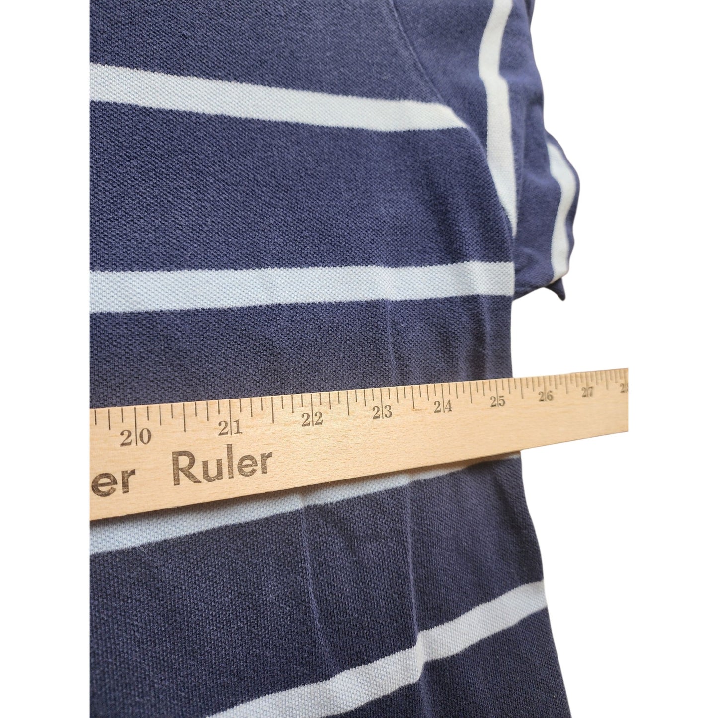 Polo Ralph Lauren Men 3XLT Tall Striped Polo Shirt Navy Cotton Short Sleeve