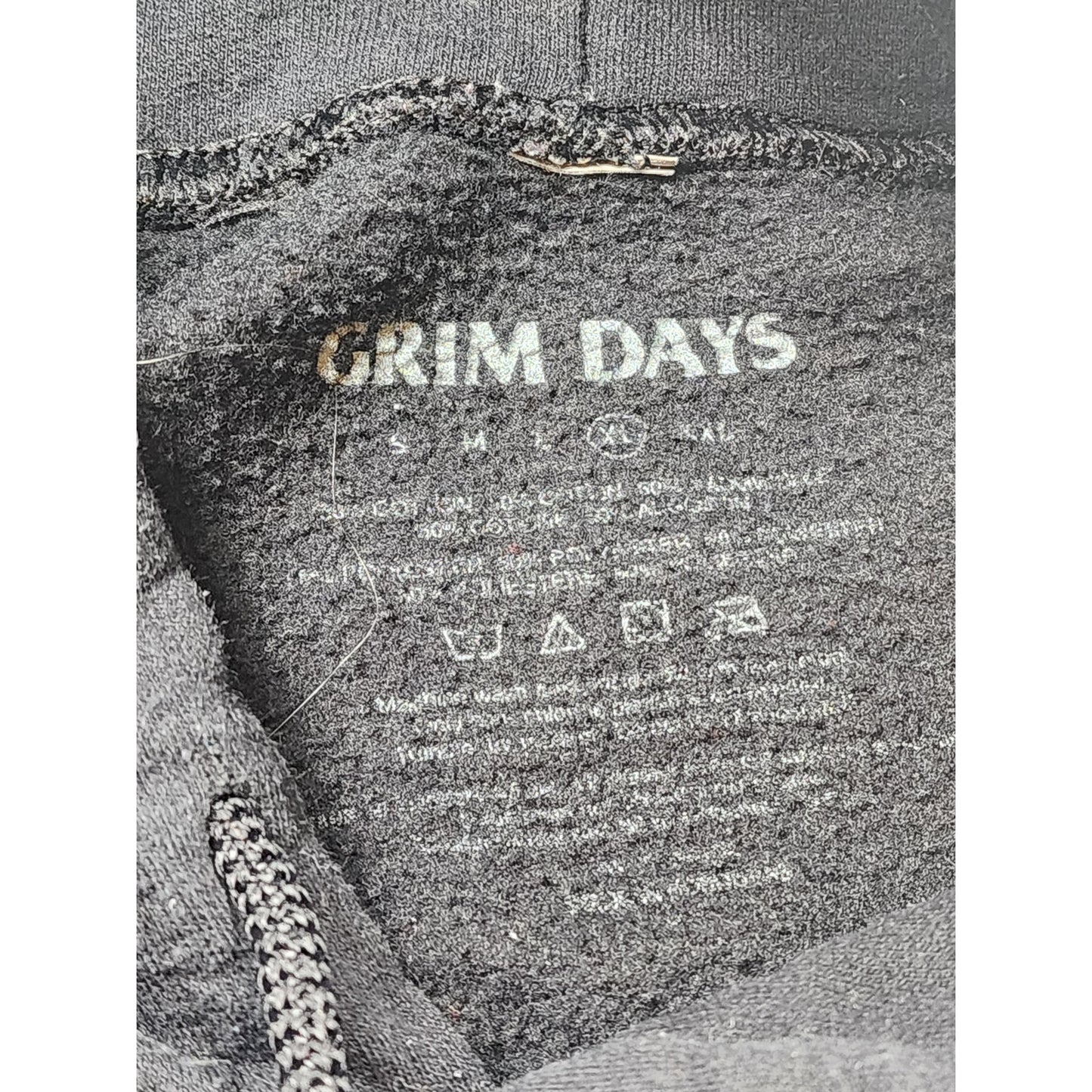 Grim Days Hoodie Men XL Graphic Skull GrimReaper Sweatshirt Paradise Forever Y2K