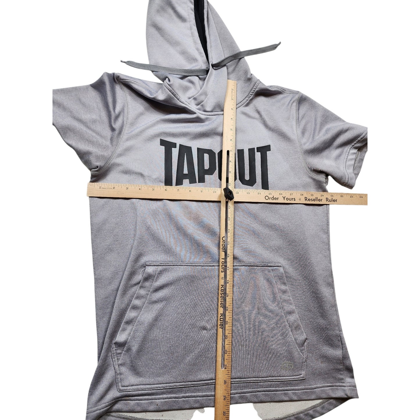 Tapout Hoodie Mens Medium Sleeveless Short Sleeve Pullover MMA Gym Sweatshirt