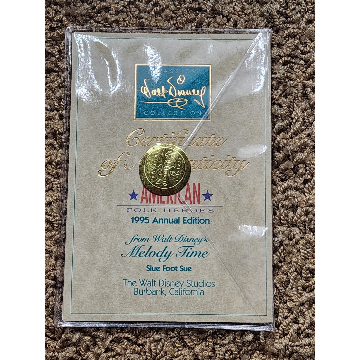 WDCC Slue Foot Sue 1995 Melody Time American Folk Heroes Cowgirl Vintage Box COA