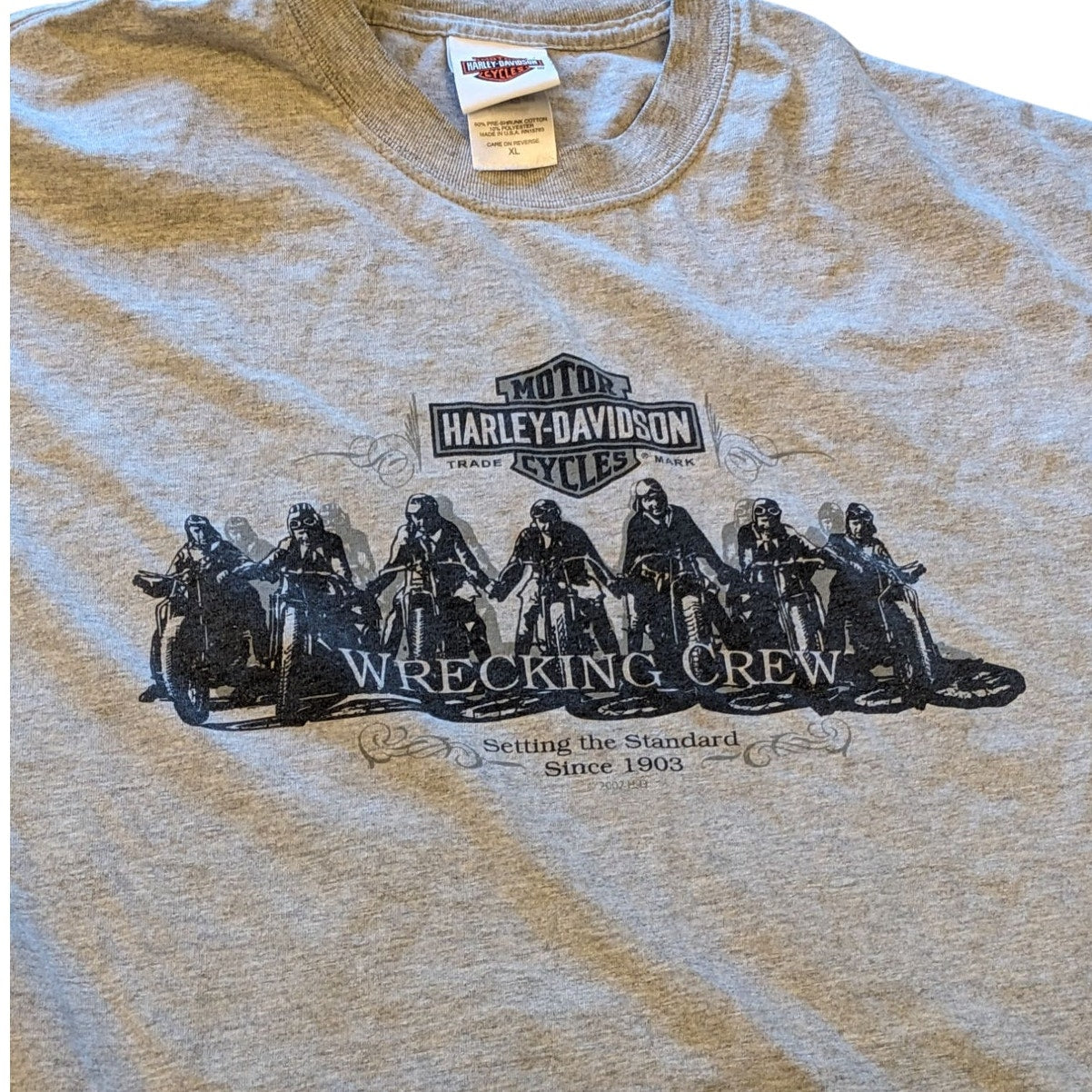 Harley Davidson T Shirt Mens XL Wrecking Crew MN Motorcycle Graphic Biker Tee