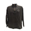 Tommy Bahama Pullover Mens Medium Black Cotton Sweatshirt Quarter Zip Casual