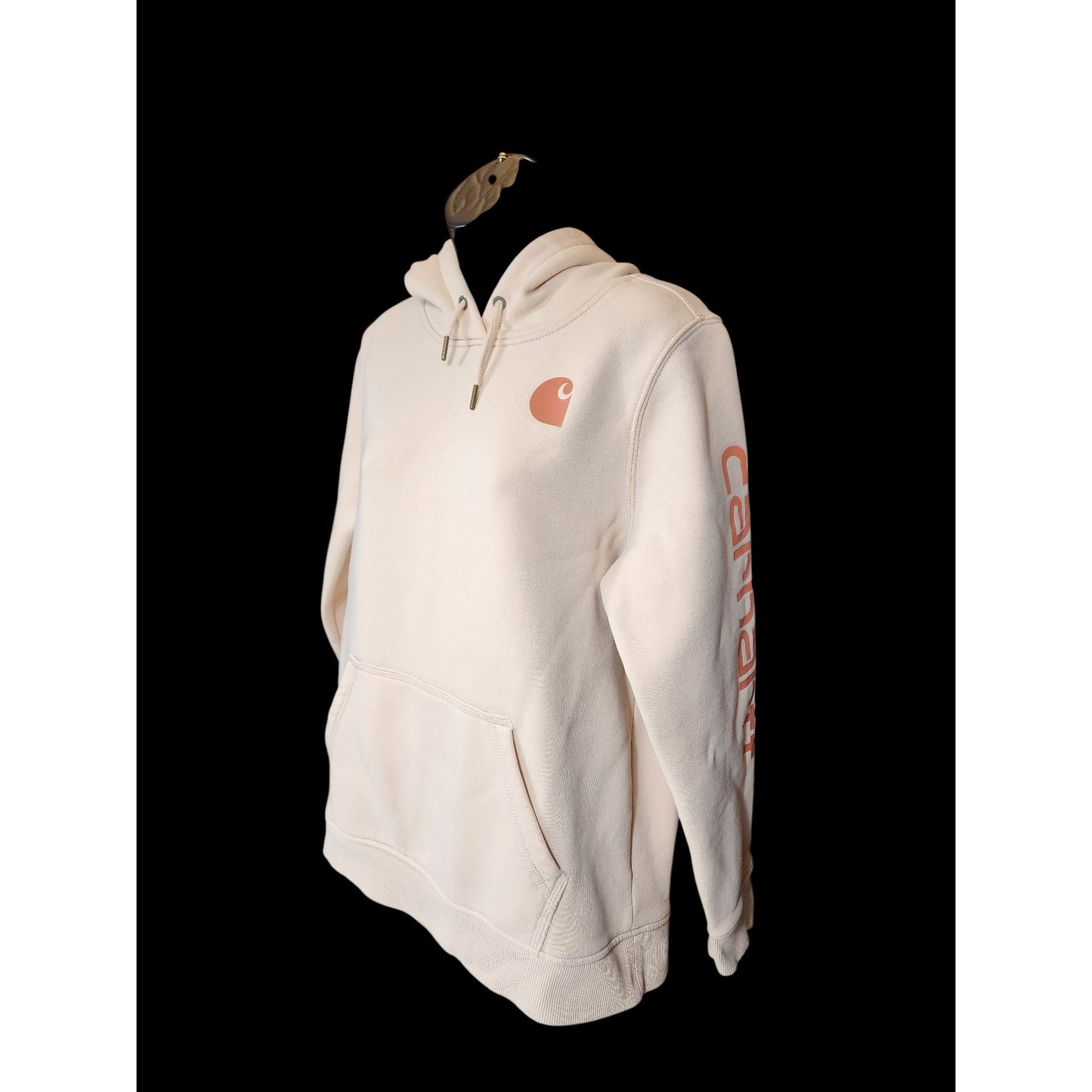 Carhartt Hoodie Womens Large Relaxed Fit Pullover Logo Sleeve Workwear Casual