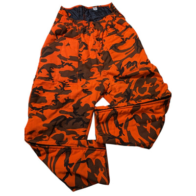 Hunting Pants Mens XL Blaze Orange Camo Insulated Workwear Gorpcore Survival