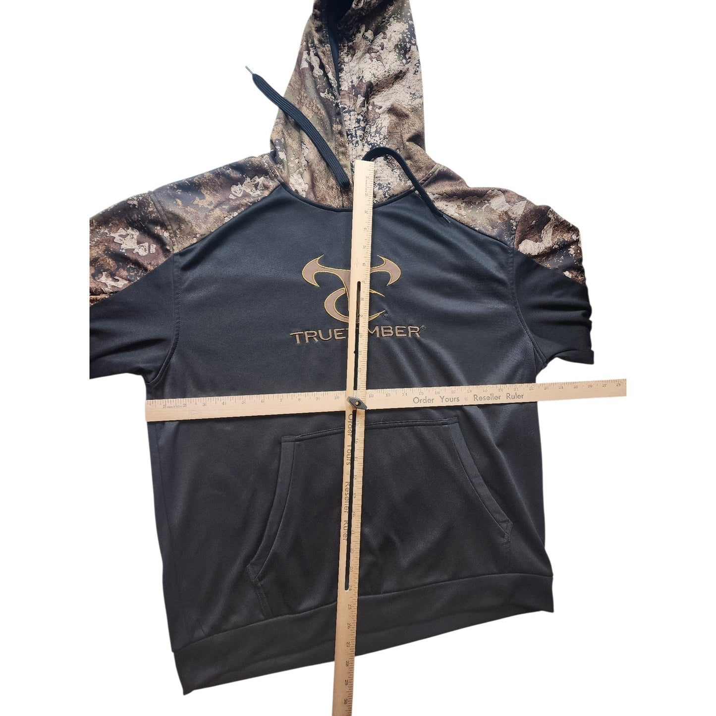 TrueTimber Hoodie Men Large Camo Pullover Strata Fleece Lined Hunting Sweatshirt