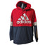 Adidas Hoodie Men Medium/Large RedNavy Colorblock Pullover Sweatshirt Streetwear