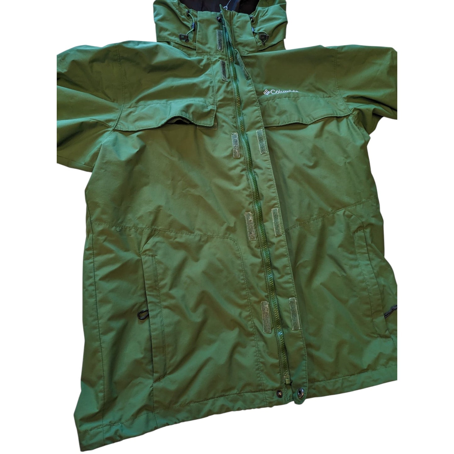 Columbia Interchange Jacket Men Medium/Large Waterproof Hood Windbreaker Hiking