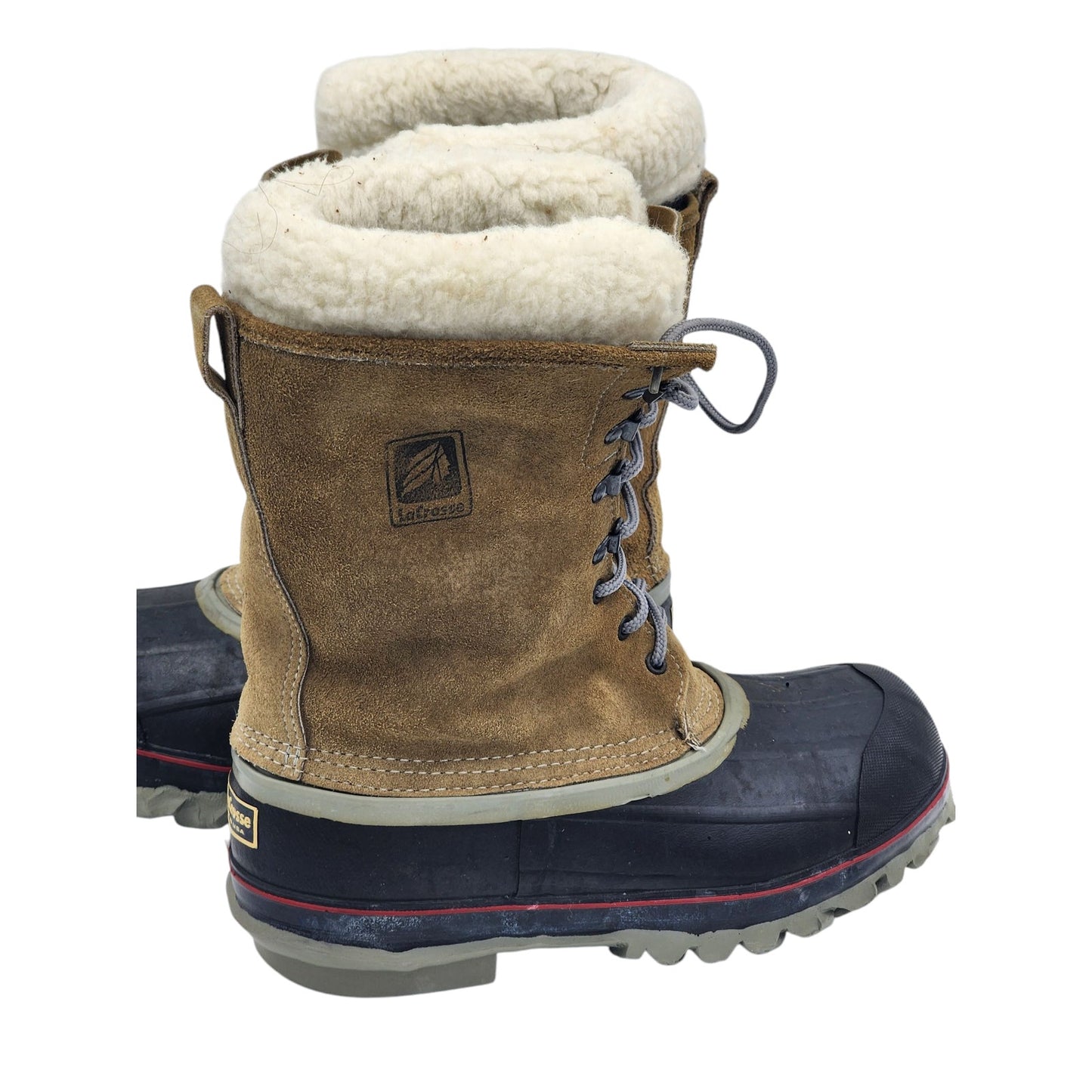 LaCrosse Boots Mens 10 Winter Duck Snow USA Insulated Heavy Duty Sherpa Lining