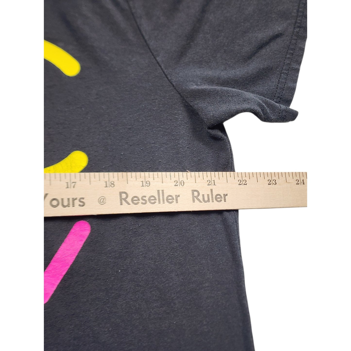 Disney Mickey Mouse T Shirt Large Neon Letters Graphic Tee Retro Vintage Style