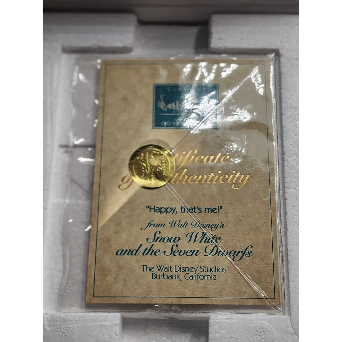 WDCC Happy Snow White Seven Dwarfs "Happy that's me!" Disney Retired COA Box