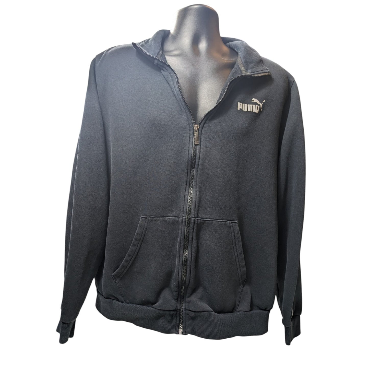 Puma Track Jacket Full Zip XL Athletic Training Gym Kangaroo Pockets 582288-01