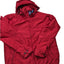 Chaps Jacket Mens Large Red Hooded Full Zip Fleece Lined Windbreaker Coat Hiking