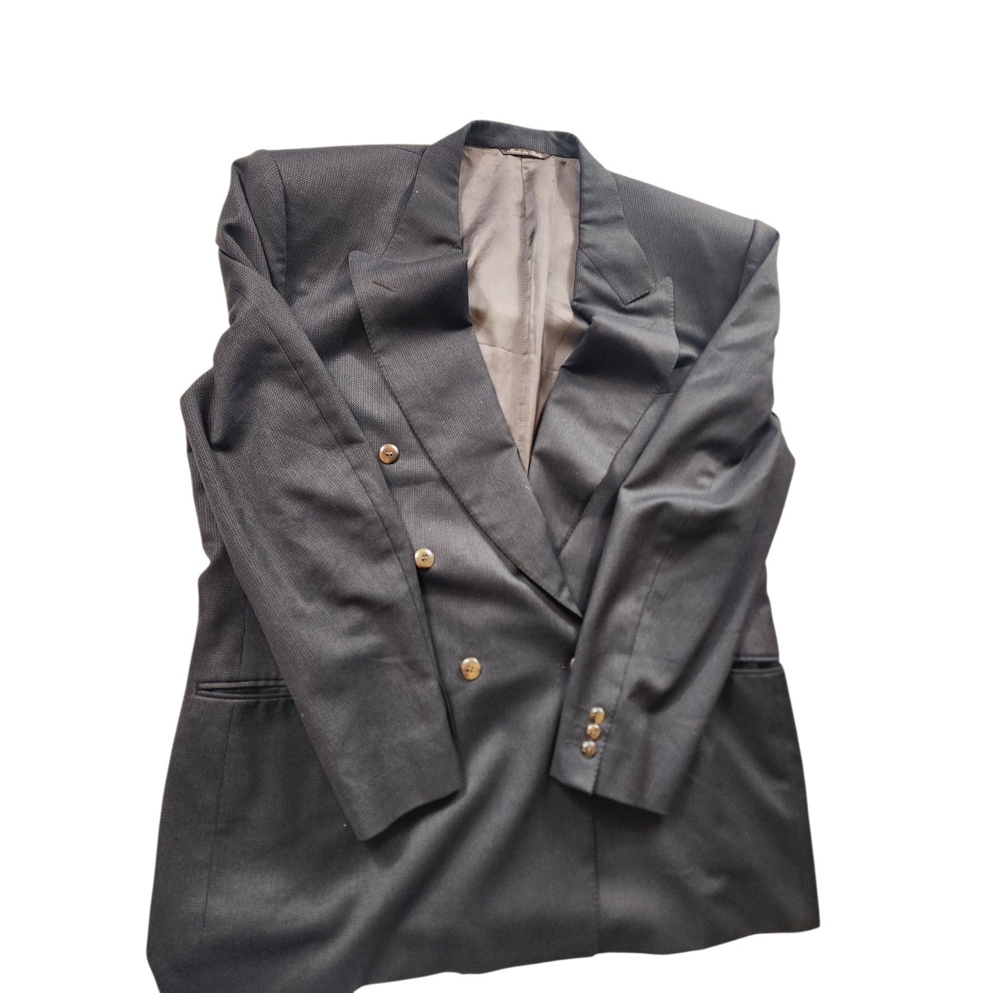 Canali Milano Blazer Jacket 58L Double Breasted Suit Coat Wool Italy Italian