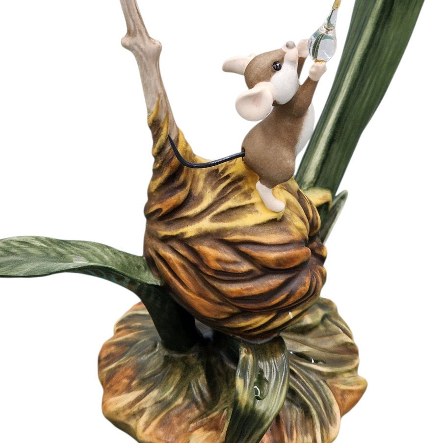 WDCC Bambi "Little April Shower" Field Mouse 50th Anniversary Raindrop Box COA