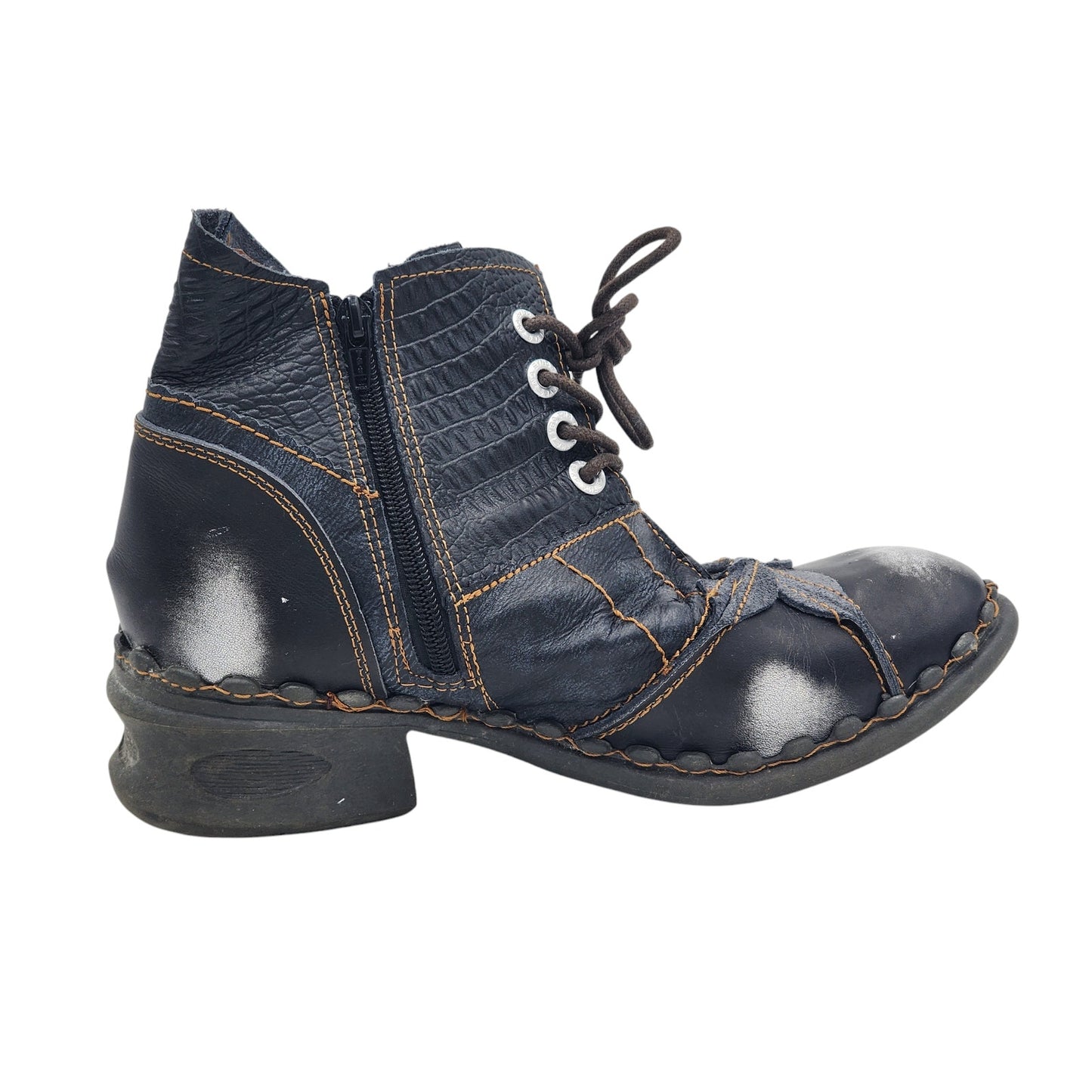 TMA EYES Ankle Boots Mens 8 Leather Germany Punk Grunge Boho Vintage Inspired